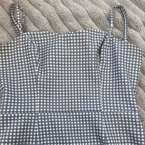 Gingham mini dress